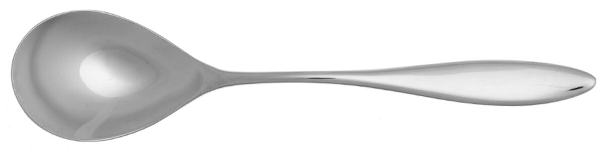 Metropolitan (Stainless) Round Bowl Soup Spoon (Cream Soup) HC by Wedgwood Silver-1