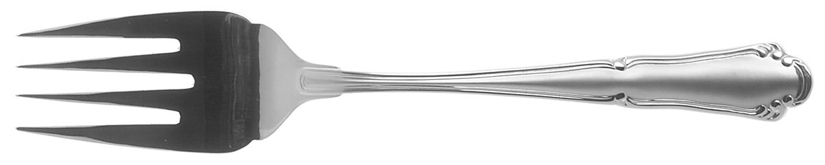 Empire (Stainless, Frosted) Medium Solid Cold Meat Serving Fork by Wallace Silver-1