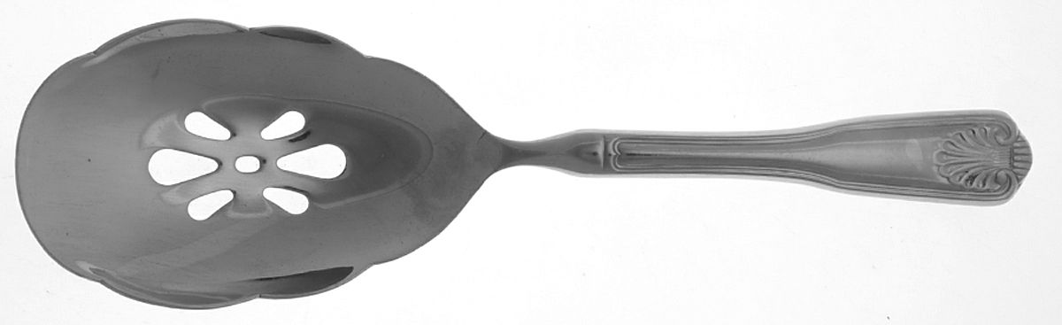 Country Shell (Stainless) Solid Pierced Casserole Spoon by Wallace Silver-1