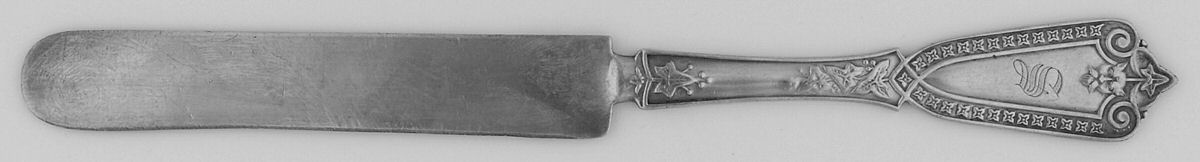 Ivy (Sterling, 1865, Monograms) Solid Tea/Child Knife by Whiting Manf Co-1