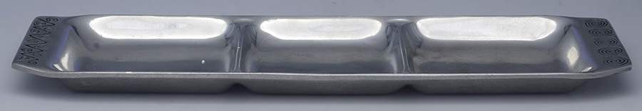 Reggae (Armetale, Hollowware) 20" 3 Part Rectangular Tray by Wilton Armetale-1