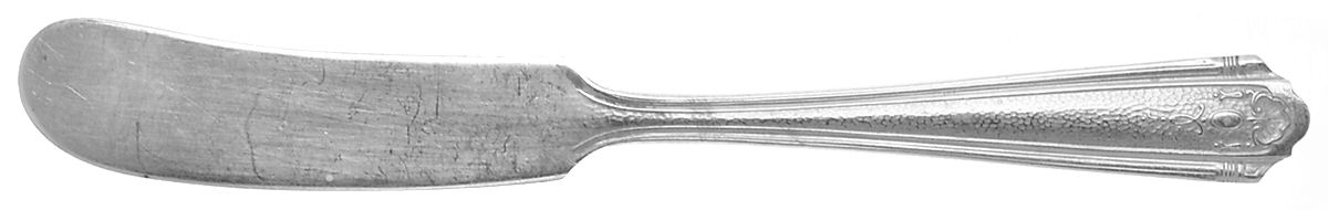 Elmo (Silverplate, 1931) Flat Handle Butter Spreader by Wallace Silver-1