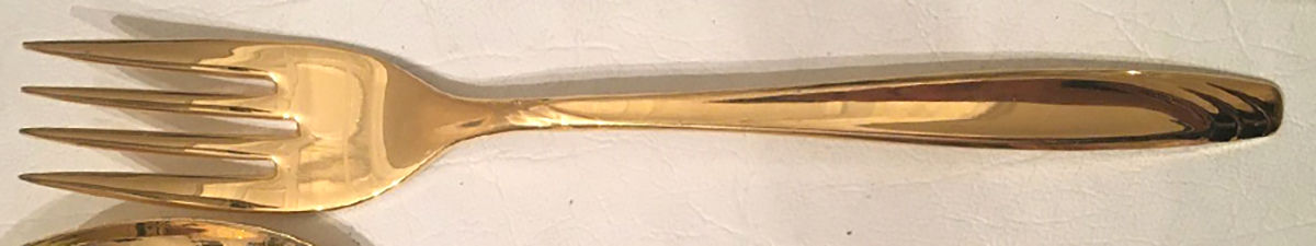 Golden Caribbean (Gold Electroplate) Individual Salad Fork by Westminster-1
