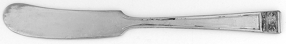 Edgewood (Silverplate, 1934) Flat Handle Butter Spreader by Wallace Silver-1