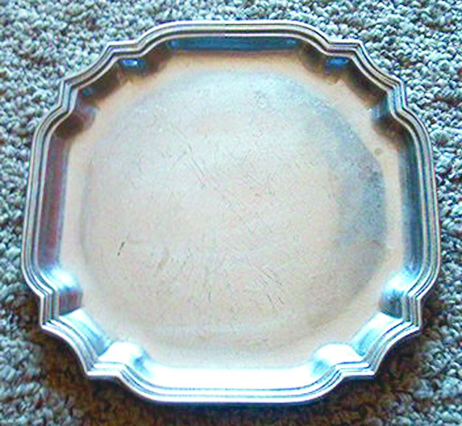 Gadroon (Armetale, Hollowware) Small Square Tray by Wilton Armetale-1