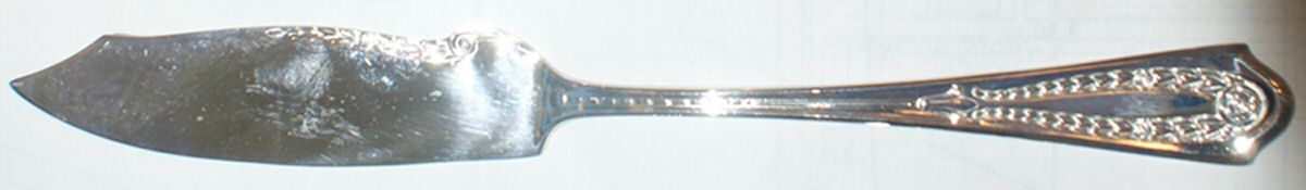 WAS84 (SILVERPLATE) Flat Handle Master Butter Knife by Wallace Silver-1