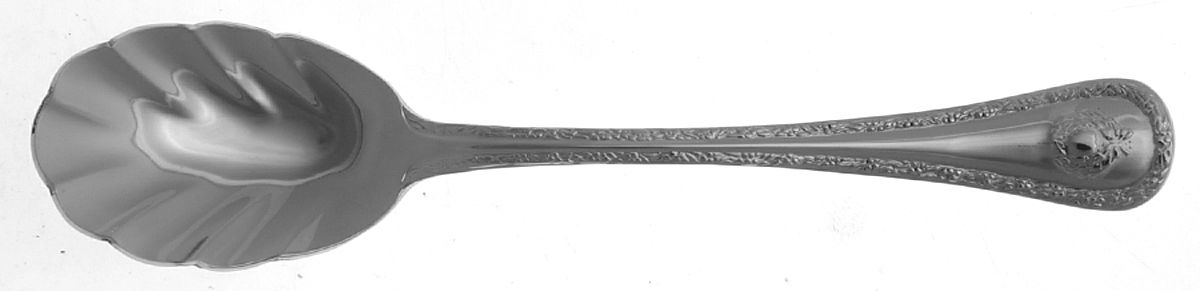 Holiday Wreath (Stainless) Sugar Shell Spoon by Wallace Silver-1