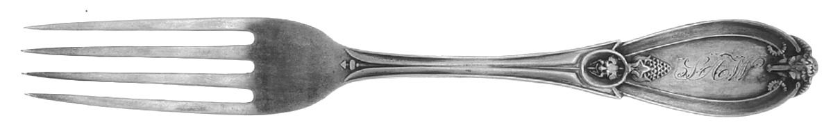 Grecian (Sterling, 1862, No Monograms) Solid Youth Tea Fork by Whiting Manf Co-1
