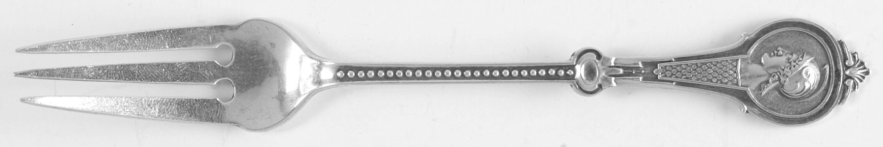 Warrior (STERLING, 1863) Coin Silver Individual Solid Fruit Fork by Wood & Hughes-1