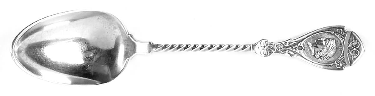 Medallion (Sterling, 1863) Youth Spoon by Wood & Hughes-1