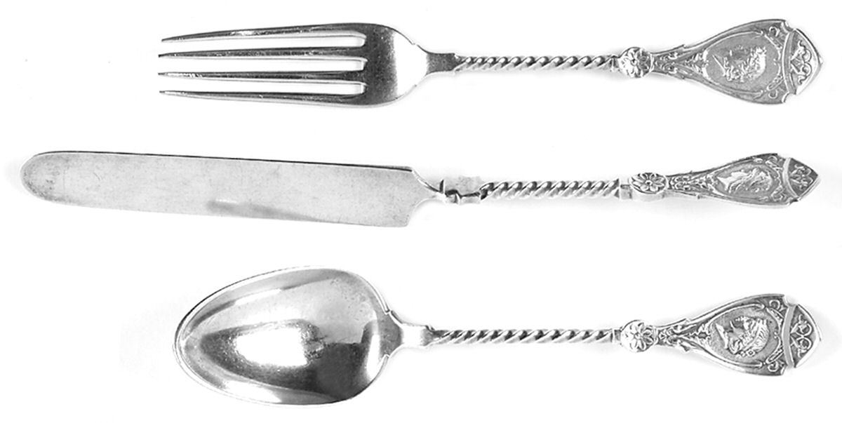 Medallion (Sterling, 1863) 3 Piece Youth Set by Wood & Hughes-1