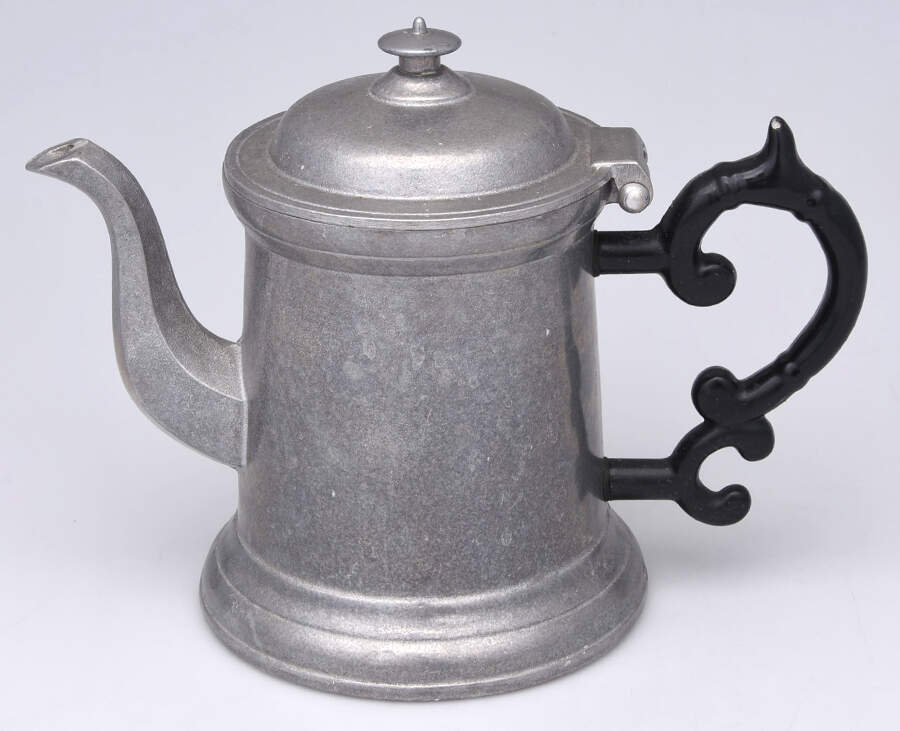 Plough Tavern (Armetale, Hollowware, Satin) Black Handle Coffee Pot by Wilton Armetale-1