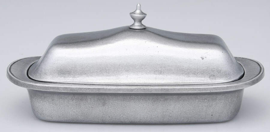 Plough Tavern (Armetale, Hollowware, Satin) 1/4 Lb Butter W/Liner by Wilton Armetale-1