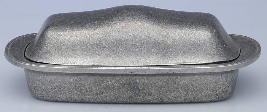 Plough Tavern (Armetale, Hollowware, Satin) 1/4lb Covered Butter with Liner by Wilton Armetale-1