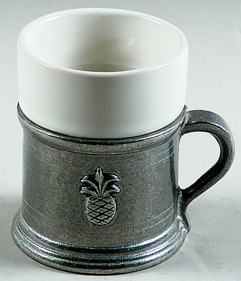 Plough Tavern (Armetale, Hollowware, Satin) Coffee Cup with Ceramic Liner by Wilton Armetale-1