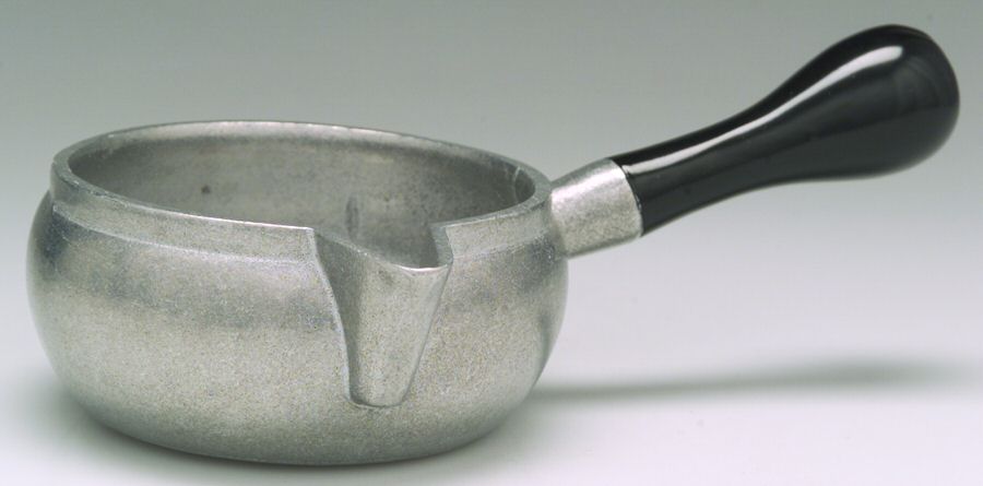 Plough Tavern (Armetale, Hollowware, Satin) Caudle Cup with Wood Handle by Wilton Armetale-1