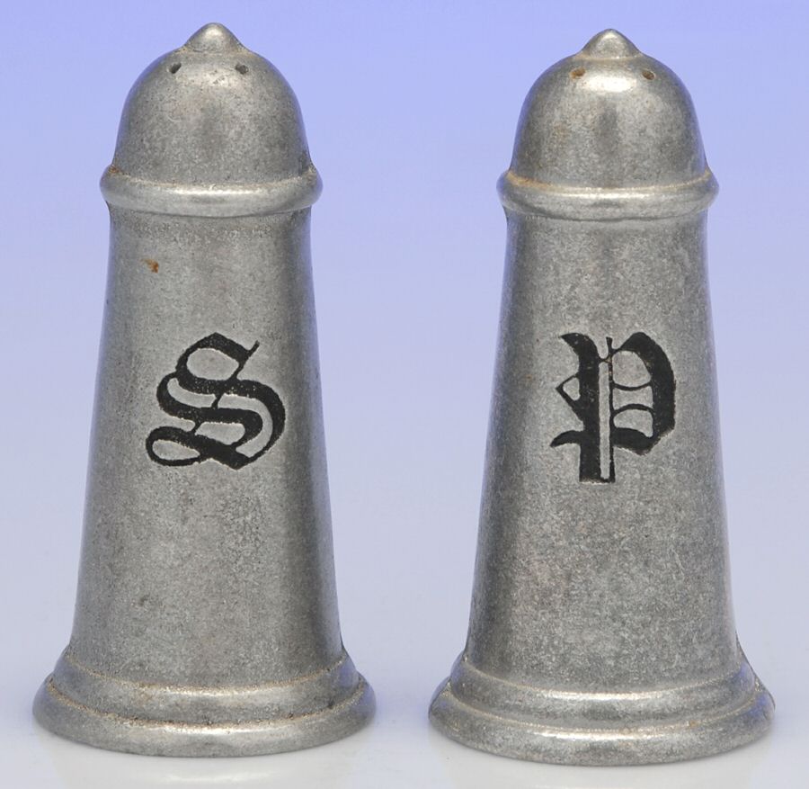 Plough Tavern (Armetale, Hollowware, Satin) Salt & Pepper Set by Wilton Armetale-1