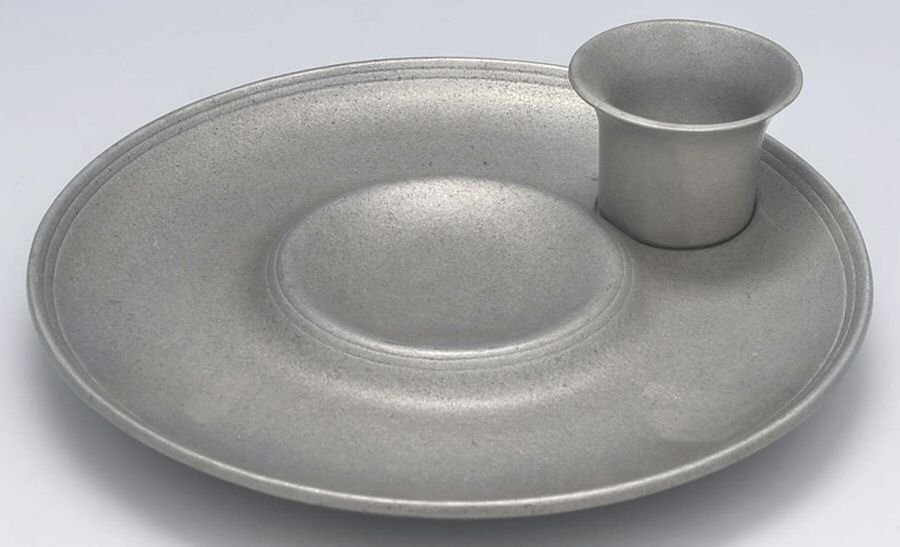 Plough Tavern (Armetale, Hollowware, Satin) Artichoke Plate & Sauce Cup by Wilton Armetale-1
