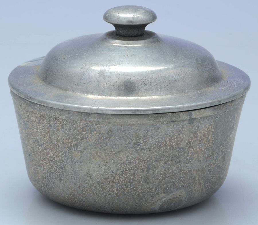 Plough Tavern (Armetale, Hollowware, Satin) Round Butter Tub & Lid by Wilton Armetale-1