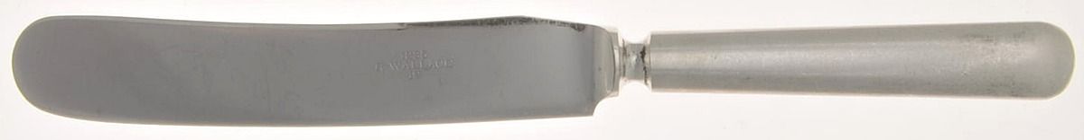 WAS86 (SILVERPLATE) Old French Solid Knife by Wallace Silver-1