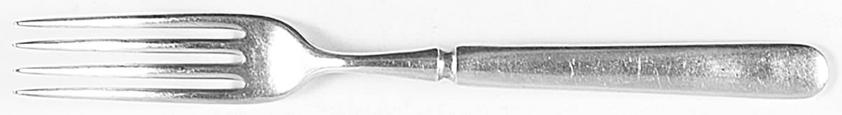 WAS86 (SILVERPLATE) Indented Solid Handled Fork by Wallace Silver-1