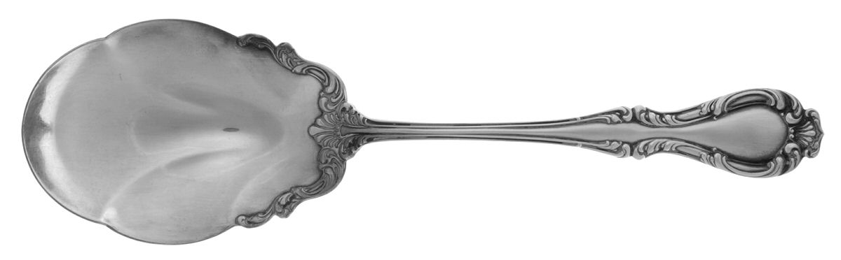 Joan (Silverplate, 1896, Monograms) Solid Shell Casserole Spoon by Wallace Silver-1