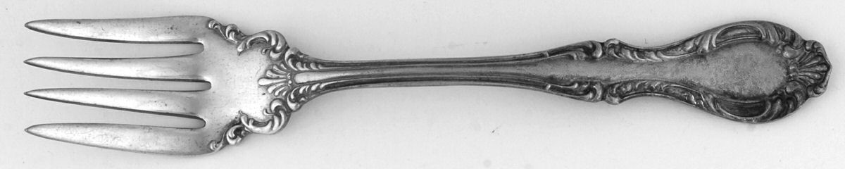 Joan (Silverplate, 1896, Monograms) Dessert Fork by Wallace Silver-1