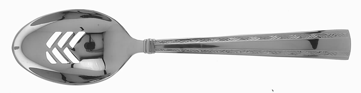 Greenwich (Stainless) Pierced Tablespoon (Serving Spoon) by Waterford-1