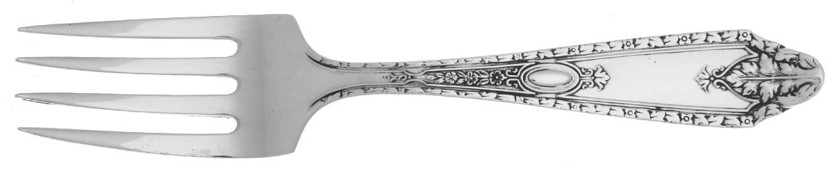 Cinderella (Sterling, No Monograms) Baby Fork by Whiting Manf Co-1