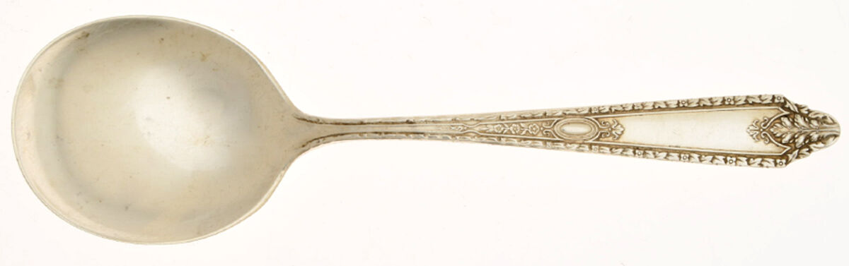 Cinderella (Sterling, No Monograms) Round Bowl Soup Spoon (Cream Soup) by Whiting Manf Co-1