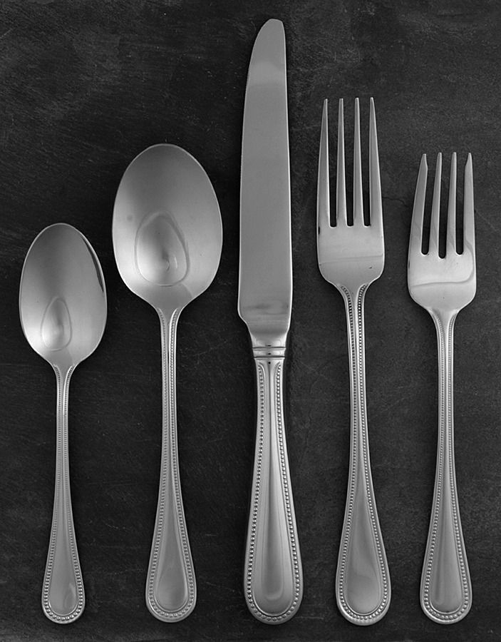 Continental Bead (Stainless) 5 Piece Place Setting by Wallace Silver-1