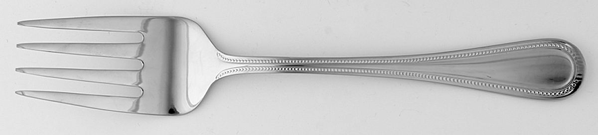 Continental Bead (Stainless) Medium Solid Cold Meat Serving Fork by Wallace Silver-1