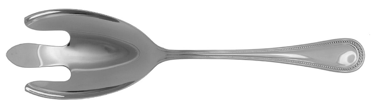 Continental Bead (Stainless) Large Solid Serving Fork by Wallace Silver-1