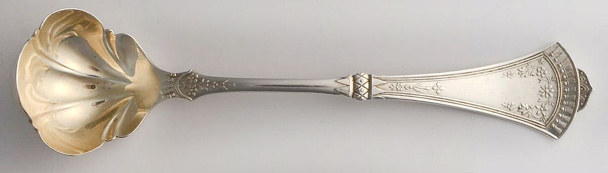 WAS95 (Sterling) Solid Piece Cream Ladle by Wallace Silver-1