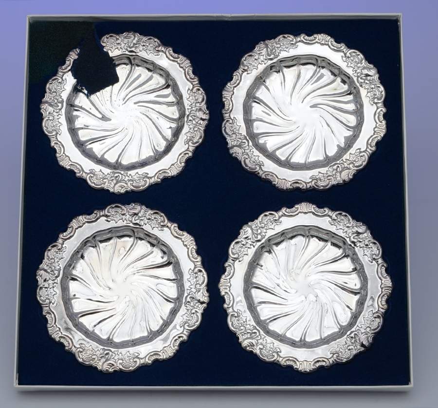 Baroque (Silverplate, Hollowware, Newer) Coaster - Set of 4 by Wallace Silver-1