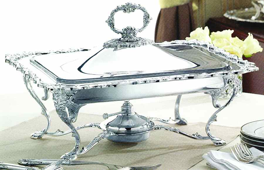 Baroque (Silverplate, Hollowware, Newer) Silverplate Buffet Dish/Tray by Wallace Silver-1