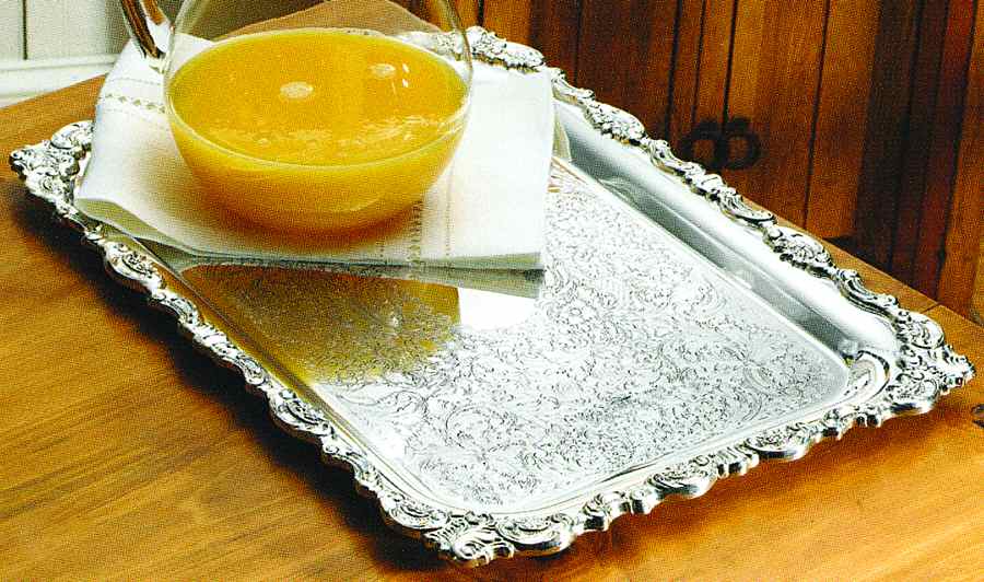 Baroque (Silverplate, Hollowware, Newer) 18" Rectangular Tray by Wallace Silver-1