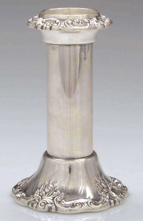 Baroque (Silverplate, Hollowware, Newer) 6" Console Candleholder by Wallace Silver-1