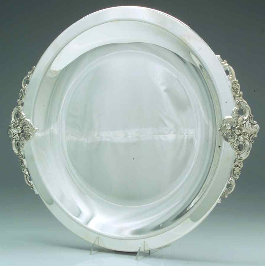 Baroque (Silverplate, Hollowware, Newer) 12" Silverplate Buffet Dish/Tray by Wallace Silver-1