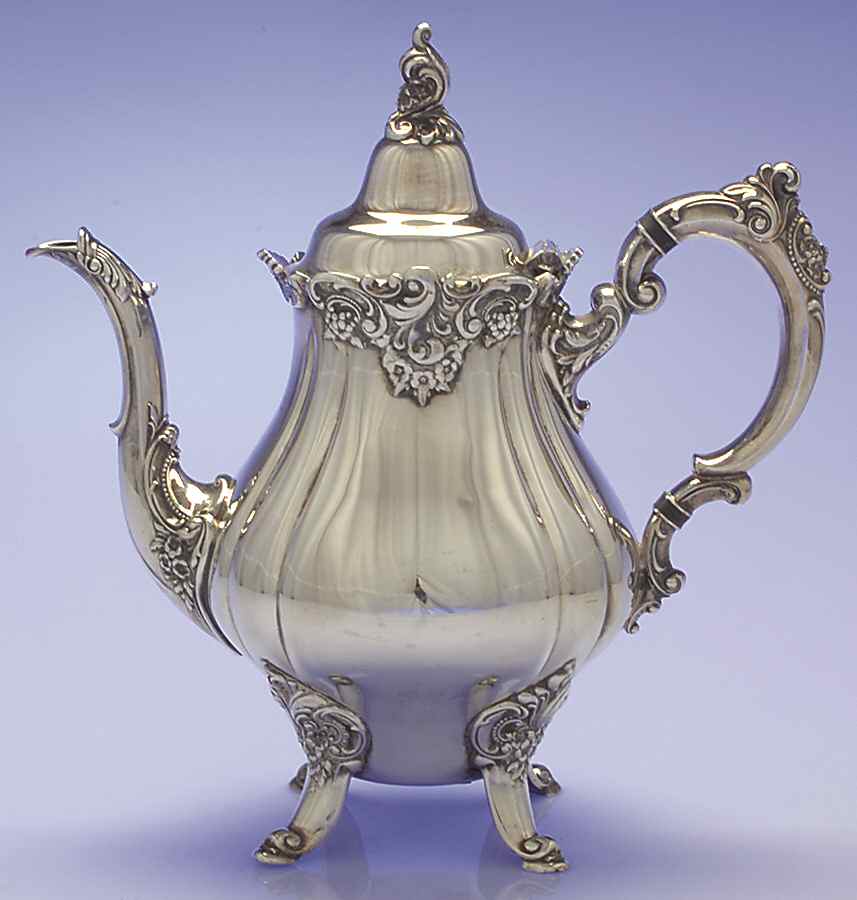 Baroque (Silverplate, Hollowware, Newer) Teapot by Wallace Silver-1