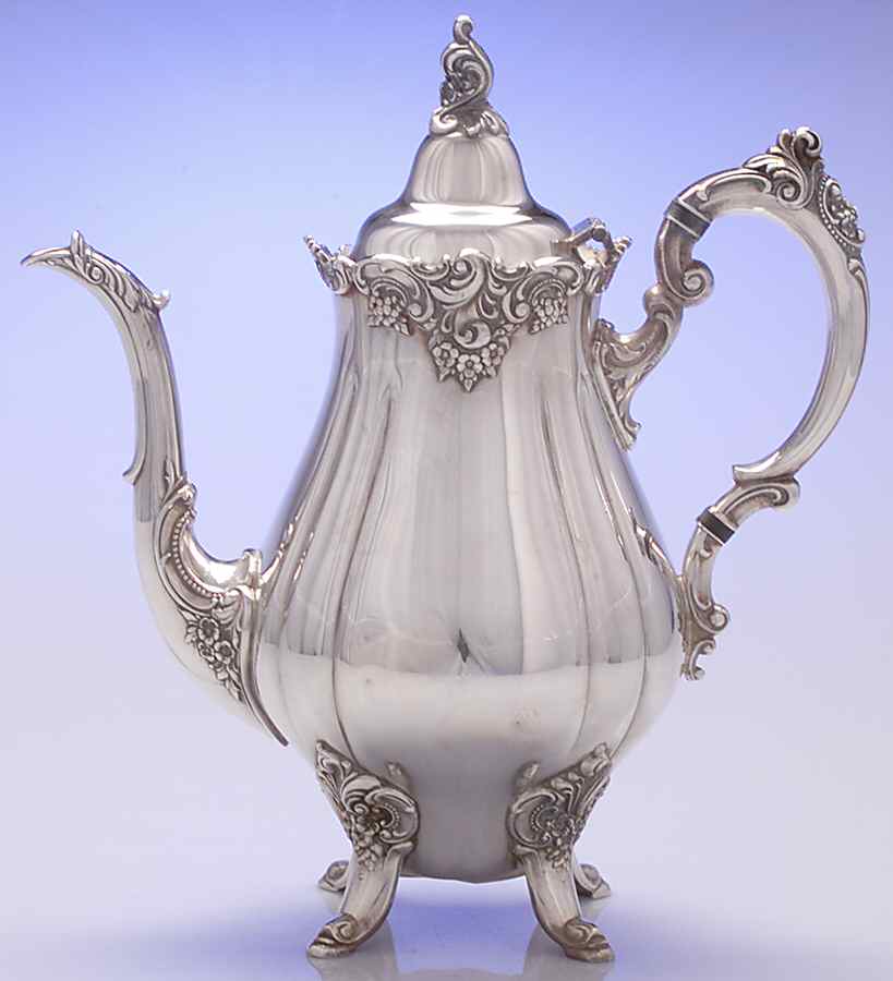 Baroque (Silverplate, Hollowware, Newer) Silverplate Coffee Pot by Wallace Silver-1
