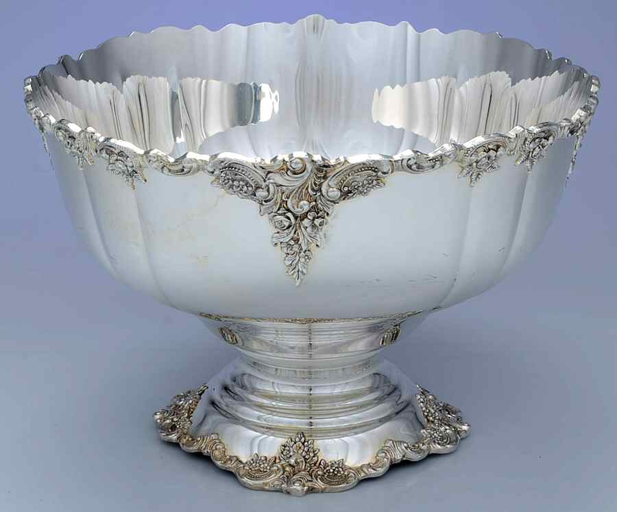 Baroque (Silverplate, Hollowware, Newer) Punch Bowl by Wallace Silver-1