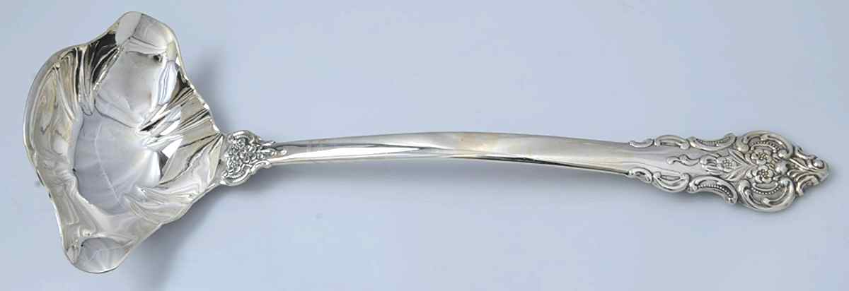 Baroque (Silverplate, Hollowware, Newer) Punch Ladle Solid Piece by Wallace Silver-1