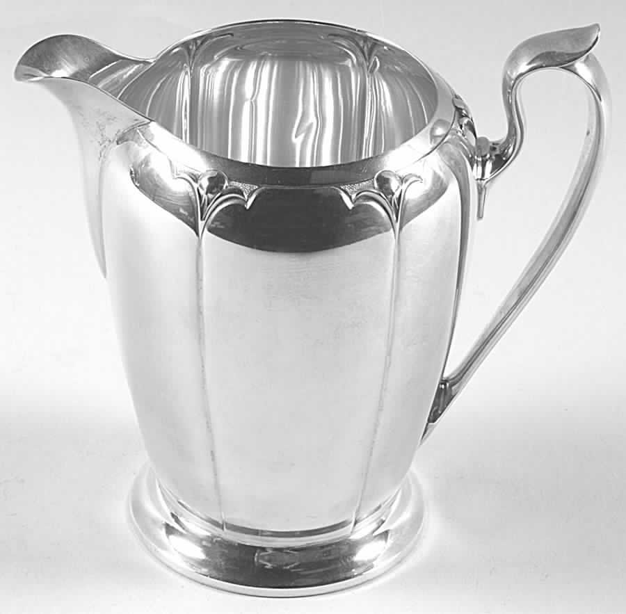 Lotus (Sterling, Hollowware, Round Base) Creamer by Watson-1