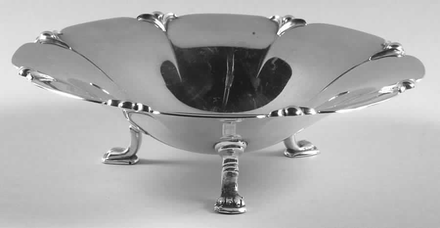 Lotus (Sterling, Hollowware, Round Base) Sterling Footed Bon Bon Bowl by Watson-1