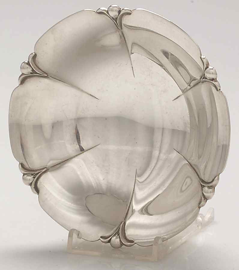 Lotus (Sterling, Hollowware, Round Base) Small Sterling Bon Bon Bowl by Watson-1