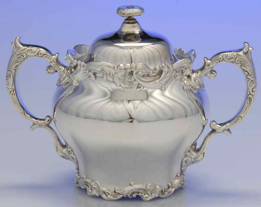 6693 (Sterling, Hollowware) Sugar Bowl & Lid by Whiting Manf Co-1