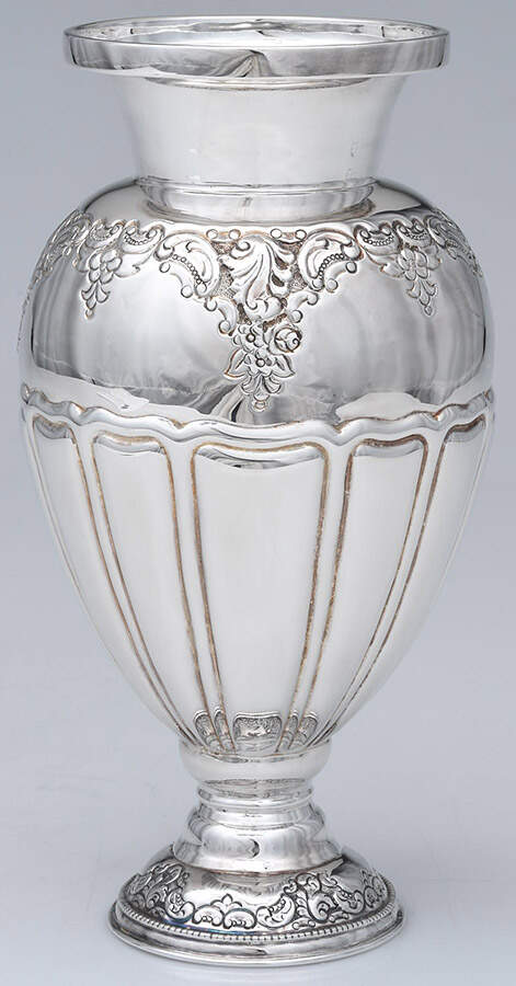 Grande Baroque (Sterling, Hollowware, 4 marks) Medium Sterling Vase with Box by Wallace Silver-1