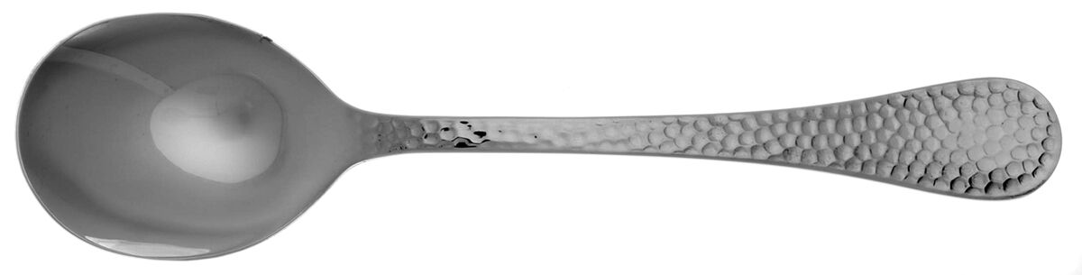 Continental Hammered (Stainless) Round Bowl Soup Spoon (Cream Soup) HC by Wallace Silver-1