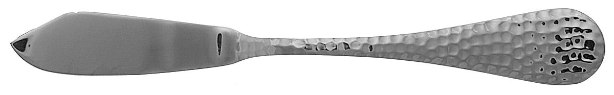 Continental Hammered (Stainless) Flat Handle Master Butter Knife by Wallace Silver-1